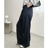 センタープレスツータックセミワイドストライプパンツ | moment+ | 詳細画像26 