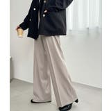 センタープレスツータックセミワイドストライプパンツ | moment+ | 詳細画像41 