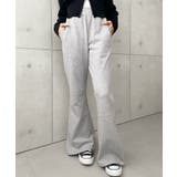 裏毛スウェットフレアパンツ 綿100％ヘビーウエイト | moment+ | 詳細画像17 