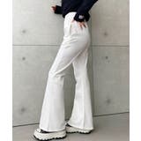 裏毛スウェットフレアパンツ 綿100％ヘビーウエイト | moment+ | 詳細画像2 