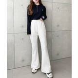 裏毛スウェットフレアパンツ 綿100％ヘビーウエイト | moment+ | 詳細画像5 