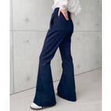 裏毛スウェットフレアパンツ 綿100％ヘビーウエイト | moment+ | 詳細画像7 