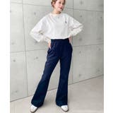 裏毛スウェットフレアパンツ 綿100％ヘビーウエイト | moment+ | 詳細画像9 