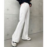 アイボリー | 裏毛スウェットフレアパンツ 綿100％ヘビーウエイト | moment+