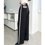 サイドレースハイウエストツータックセミワイドスラックスパンツ | moment+ | 詳細画像13 