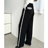 サイドレースハイウエストツータックセミワイドスラックスパンツ | moment+ | 詳細画像14 