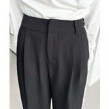 サイドレースハイウエストツータックセミワイドスラックスパンツ | moment+ | 詳細画像19 