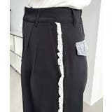 サイドレースハイウエストツータックセミワイドスラックスパンツ | moment+ | 詳細画像22 