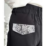 サイドレースハイウエストツータックセミワイドスラックスパンツ | moment+ | 詳細画像25 