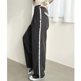 サイドレースハイウエストツータックセミワイドスラックスパンツ | moment+ | 詳細画像34 