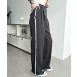 サイドレースハイウエストツータックセミワイドスラックスパンツ | moment+ | 詳細画像35 