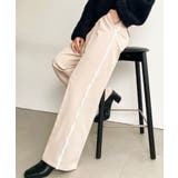 サイドレースハイウエストツータックセミワイドスラックスパンツ | moment+ | 詳細画像44 