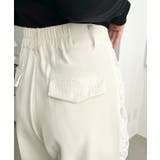 サイドレースハイウエストツータックセミワイドスラックスパンツ | moment+ | 詳細画像7 