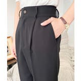 カットジョーゼットセンタープレスストレートスラックスパンツ | moment+ | 詳細画像19