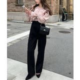 カットジョーゼットセンタープレスストレートスラックスパンツ | moment+ | 詳細画像50 