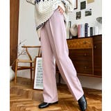 カットジョーゼットセンタープレスストレートスラックスパンツ | moment+ | 詳細画像54 