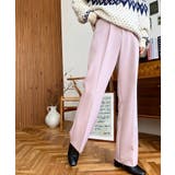 カットジョーゼットセンタープレスストレートスラックスパンツ | moment+ | 詳細画像55 