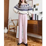 カットジョーゼットセンタープレスストレートスラックスパンツ | moment+ | 詳細画像56 