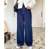 デニム&ツイルハイウェストストレートパンツ | moment+ | 詳細画像13