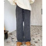 デニム&ツイルハイウェストストレートパンツ | moment+ | 詳細画像20