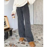 デニム＆ツイルハイウェストストレートパンツ | moment+ | 詳細画像22 