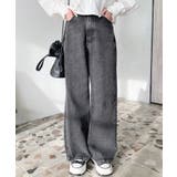 デニム＆ツイルハイウェストストレートパンツ | moment+ | 詳細画像26 