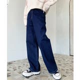 デニム&ツイルハイウェストストレートパンツ | moment+ | 詳細画像3