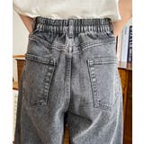 デニム&ツイルハイウェストストレートパンツ | moment+ | 詳細画像34