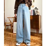 デニム&ツイルハイウェストストレートパンツ | moment+ | 詳細画像36