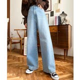 デニム&ツイルハイウェストストレートパンツ | moment+ | 詳細画像37