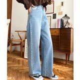 デニム＆ツイルハイウェストストレートパンツ | moment+ | 詳細画像38 