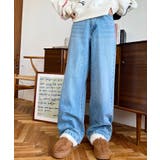 デニム&ツイルハイウェストストレートパンツ | moment+ | 詳細画像40