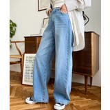 デニム＆ツイルハイウェストストレートパンツ | moment+ | 詳細画像51 