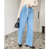 デニム&ツイルハイウェストストレートパンツ | moment+ | 詳細画像55