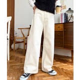 デニム＆ツイルハイウェストストレートパンツ | moment+ | 詳細画像58 