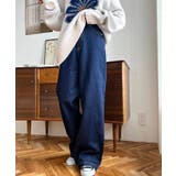 デニム＆ツイルハイウェストストレートパンツ | moment+ | 詳細画像7 