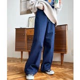 デニム＆ツイルハイウェストストレートパンツ | moment+ | 詳細画像8 