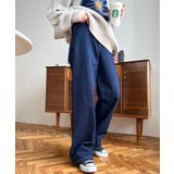 デニム&ツイルハイウェストストレートパンツ | moment+ | 詳細画像9