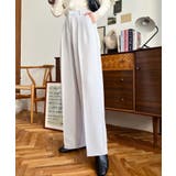 カットジョーゼットセンタープレスハイウエストツータックセミワイドスラックスパンツ | moment+ | 詳細画像17 