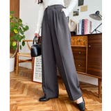 カットジョーゼットセンタープレスハイウエストツータックセミワイドスラックスパンツ | moment+ | 詳細画像23 