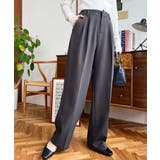 カットジョーゼットセンタープレスハイウエストツータックセミワイドスラックスパンツ | moment+ | 詳細画像24 