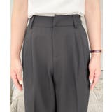 カットジョーゼットセンタープレスハイウエストツータックセミワイドスラックスパンツ | moment+ | 詳細画像34 