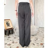 カットジョーゼットセンタープレスハイウエストツータックセミワイドスラックスパンツ | moment+ | 詳細画像36 