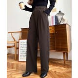 カットジョーゼットセンタープレスハイウエストツータックセミワイドスラックスパンツ | moment+ | 詳細画像40 