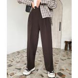 カットジョーゼットセンタープレスハイウエストツータックセミワイドスラックスパンツ | moment+ | 詳細画像43 