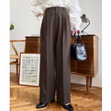カットジョーゼットセンタープレスハイウエストツータックセミワイドスラックスパンツ | moment+ | 詳細画像45 