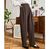 カットジョーゼットセンタープレスハイウエストツータックセミワイドスラックスパンツ | moment+ | 詳細画像47 