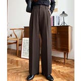 カットジョーゼットセンタープレスハイウエストツータックセミワイドスラックスパンツ | moment+ | 詳細画像50 