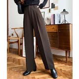 カットジョーゼットセンタープレスハイウエストツータックセミワイドスラックスパンツ | moment+ | 詳細画像51 