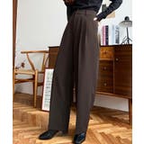 カットジョーゼットセンタープレスハイウエストツータックセミワイドスラックスパンツ | moment+ | 詳細画像53 